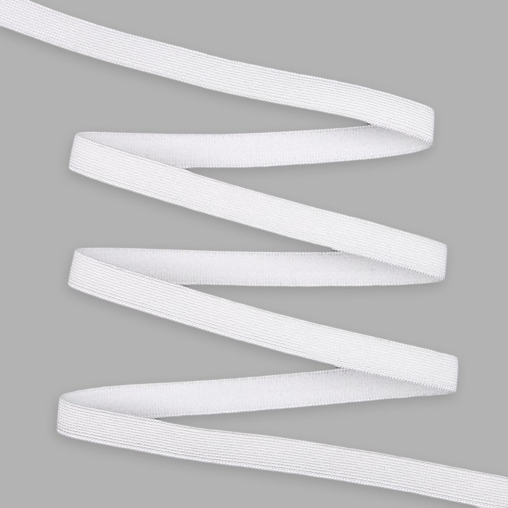 Резинка бельевая (бретелечная) матовая 8.0 мм / 50 метров, белый, (МL195.008)