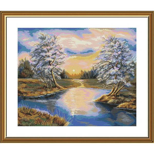 Набор для вышивания нитками Нова Слобода, Солнышко лесное 28х34 см