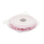 Лента (тесьма) жаккардовая 18.0 мм / 25±1 метров, Славянский орнамент Оберег, рис. 9711 (01 белый/красный) С3771Г17