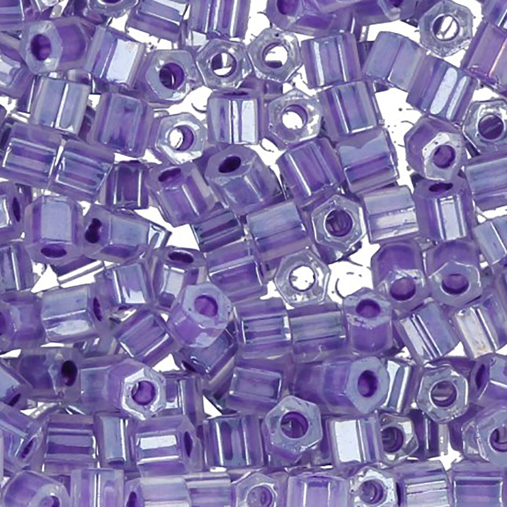 Бисер Toho 11/0 Hexagon 4 (2.2 мм), 5х5 г, 0922 фиолетовый/перл