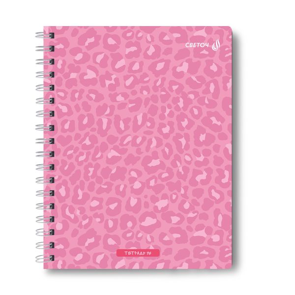 Тетрадь ученическая общая, A5 96 л. на гребне 60 г/м², белизна 90 %, 4 шт, клетка, 01185 Розовые сны, Светоч Т111