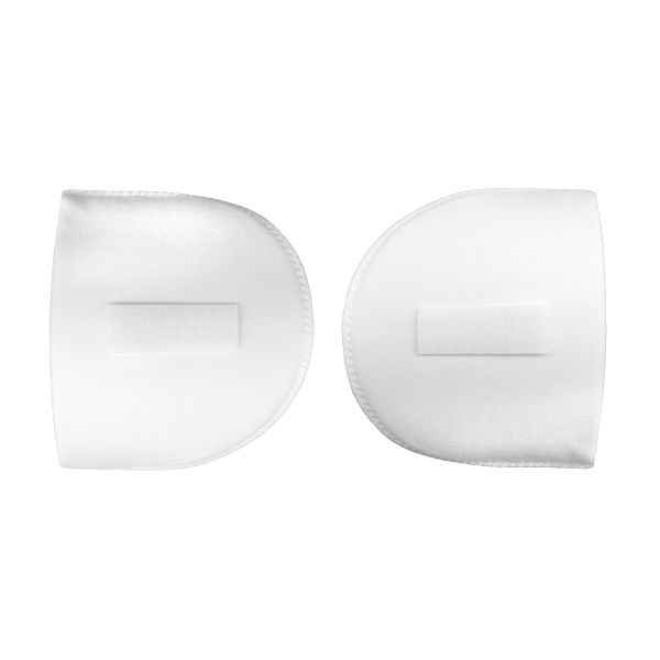Плечевые накладки (подплечники) втачные на липучке 100х155х14 мм, с плотной обшивкой, белый, 50 пар