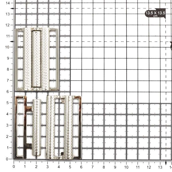 Пряжка-застежка 50.5 мм (внешн. 56х39 мм), 4 шт, никель, BIG