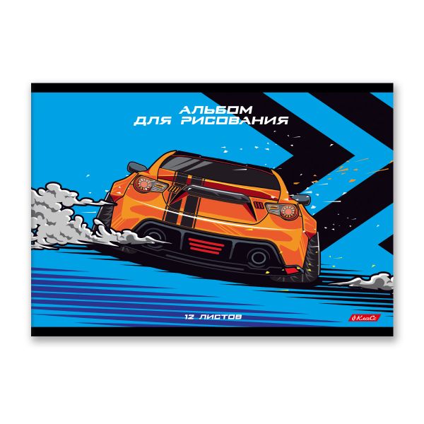 Альбом для рисования 100 г/м², A4 29х20.5 см, 12 л. на скобе, 10 шт, 000688 Гонки, Светоч 12АЛСК4_1_3_9