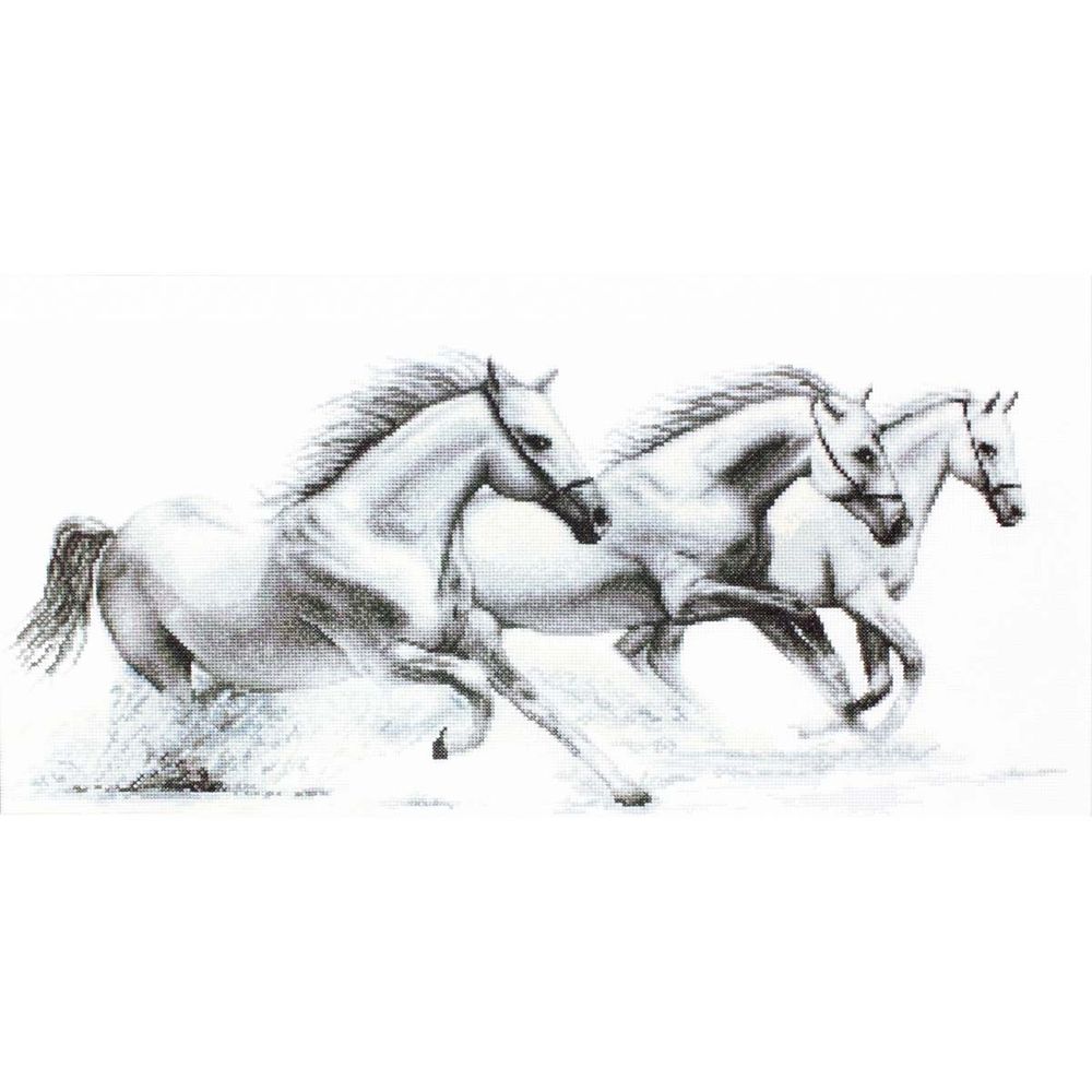 Luca-S, Белые лошади 47х21,5см