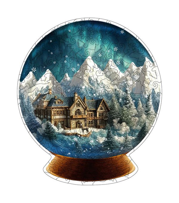 Пазл фигурный деревянный Магический шар 126 элементов, Фрея PZLF-004