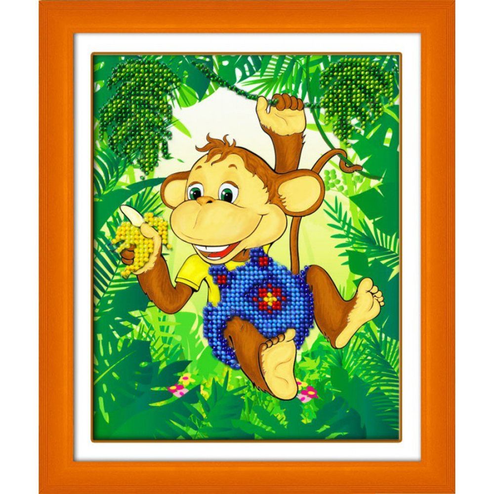 Набор для вышивания бисером Паутинка, Обезьянка 14х18 см Набор для вышивания бисером Паутинка, Обезьянка 14х18 см