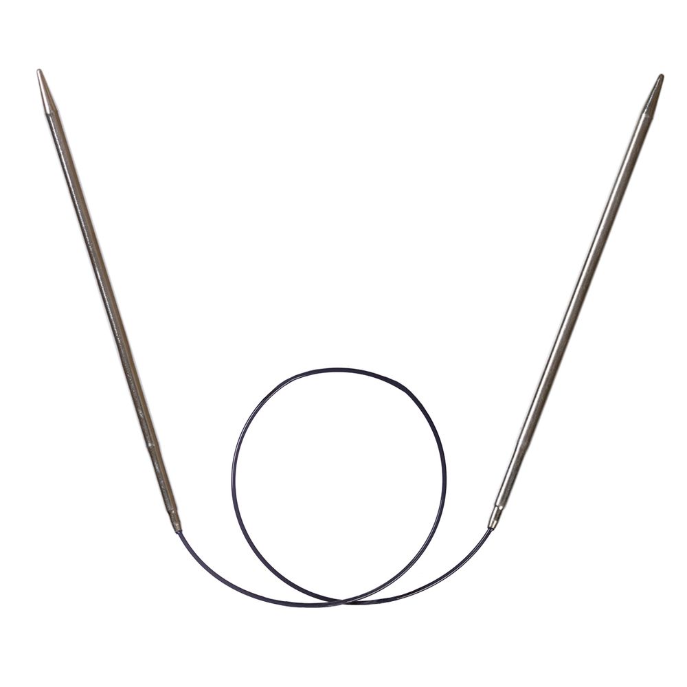 Спицы круговые ⌀4.5 мм, 40 см, 1 шт, серебристые, Prym 212150