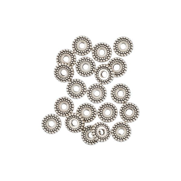 Рондели 8 мм, 20 шт, 01 под античное серебро, Zlatka MRR-08