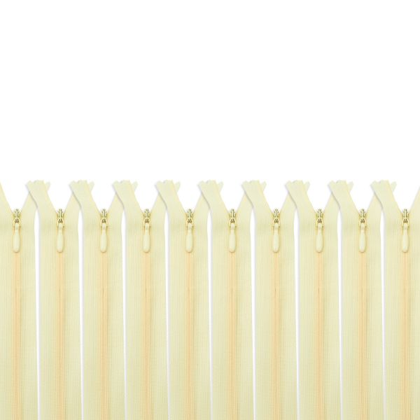 Молния потайная (скрытая) Т3 (3 мм) 1 зам., н/раз., 50 см, бл.желт. 31298 / 50, 10 шт