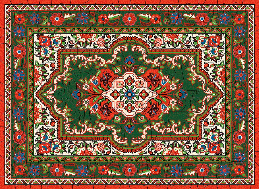 Пазл фигурный деревянный 156 элементов, PZLF-031 Ковер из прошлого, Фрея