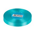 Лента атласная 1-сторонняя 12.0 мм / 33±2 метра, №047 лазурный, в термоплёнке, Gamma