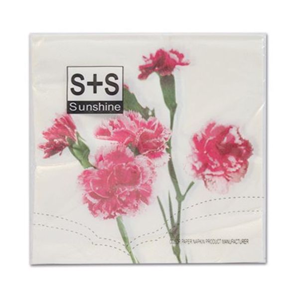 Салфетки 33х33см, 2-х слойные 20 шт/упак (гвоздики), JLC-2PLY