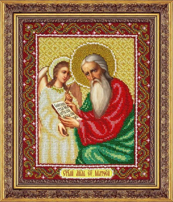 Набор для вышивания бисером Паутинка, Святой Апостол Евангелист Матфей 25х20 см