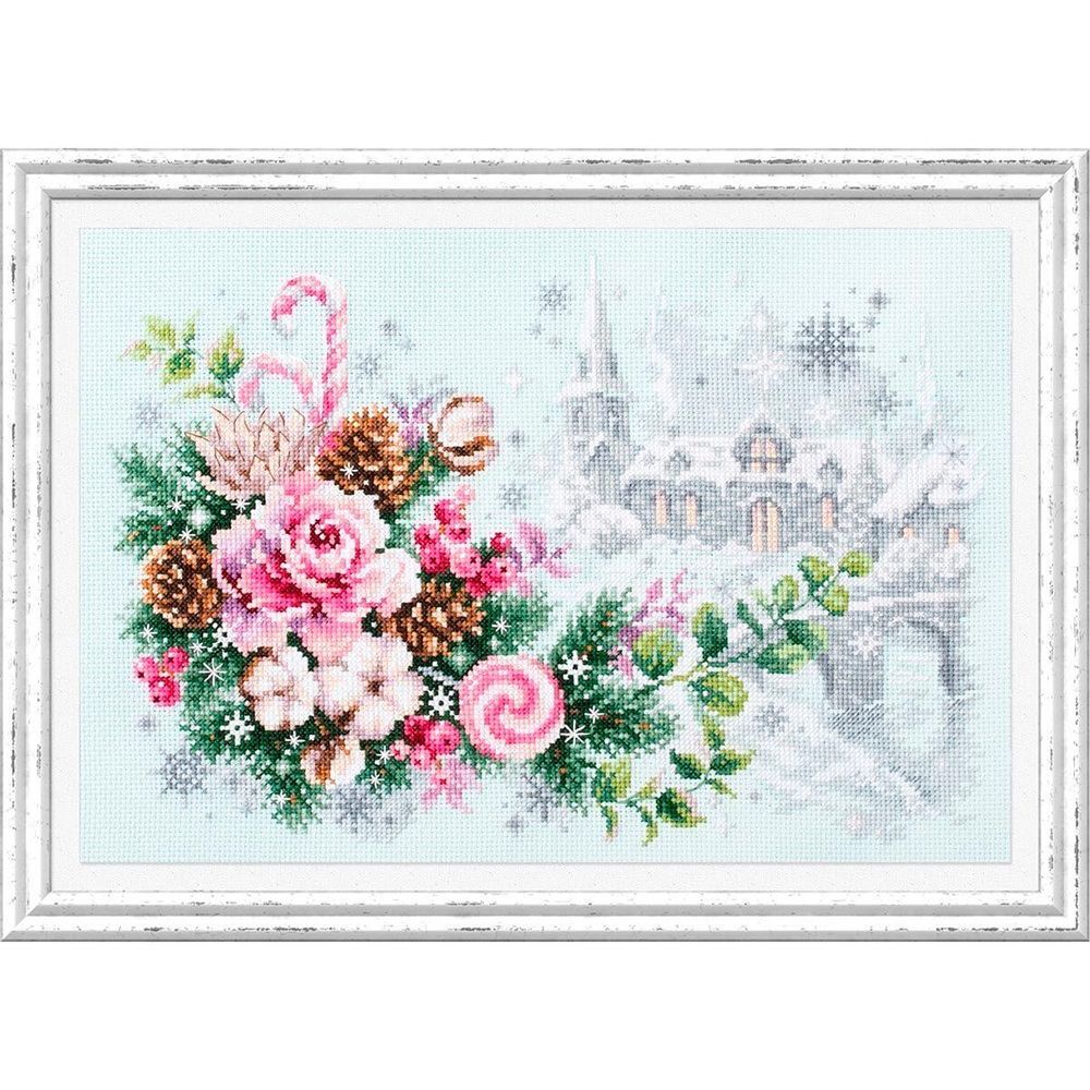 Набор для вышивания нитками Чудесная игла, Рождественское настроение 32х22см