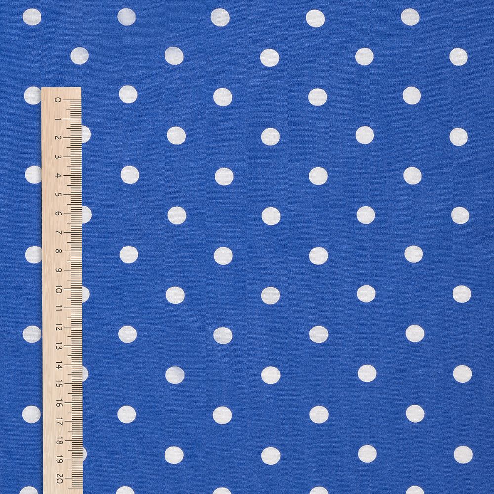 Штапель в горошек 90 г/м², 145 см / 2 метра, TBY.Vidt.03 цв.голубой