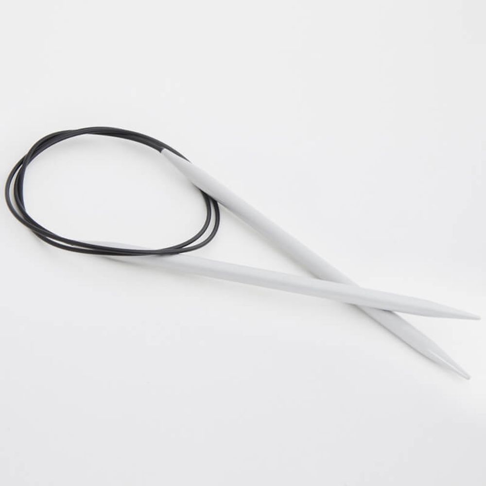 Спицы круговые Knit Pro Basix Aluminum 6 мм / 60 см, алюминий, серебристый, 45329