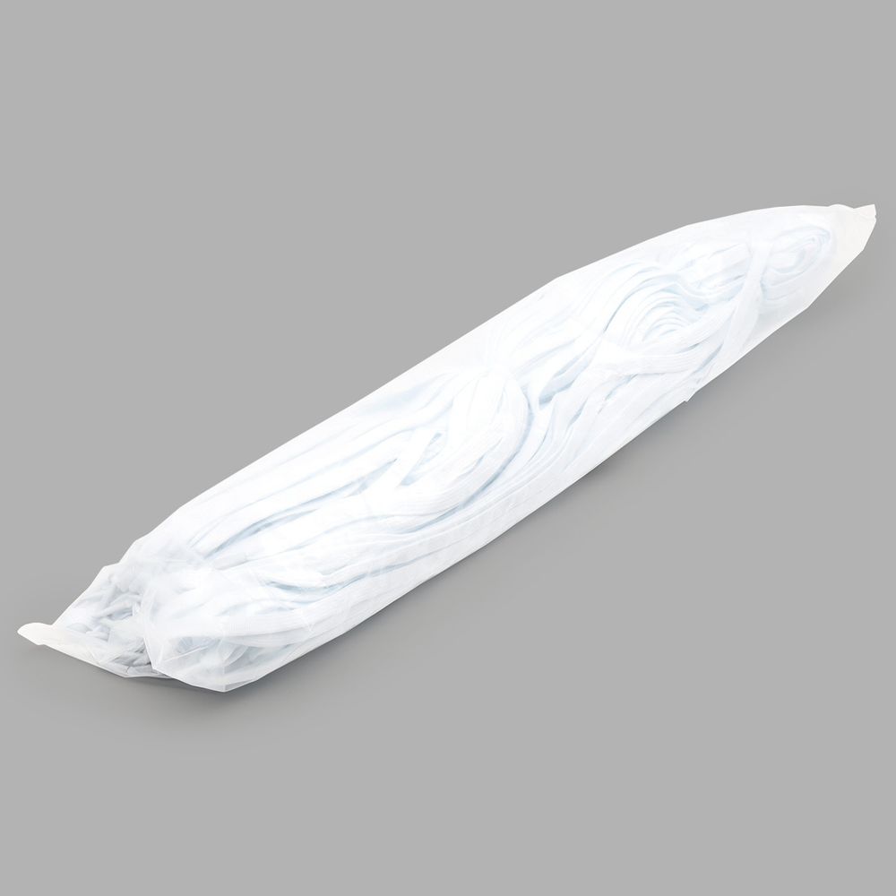 Шнурки плоские с металлическим наконечником 10.0 мм / 130 см, 50 пар (100 шт), белый, 6220-0134