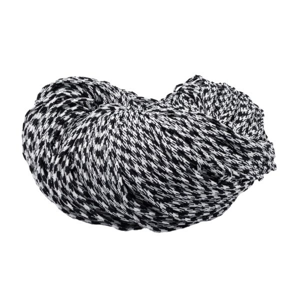 Шнур обувной плетеный ⌀6.0 мм / 100 метров, (диаметр ±1 мм), 856 белый/черный, С34