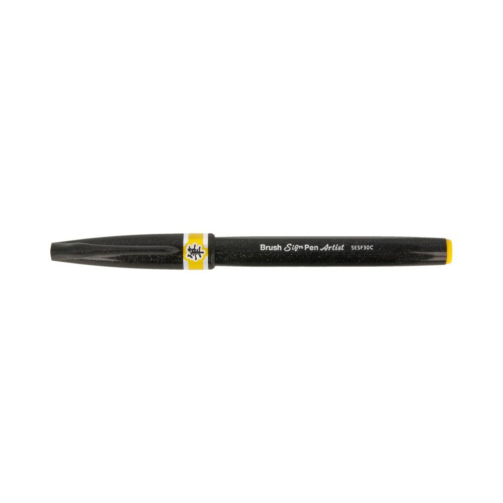 Браш пен Pentel Brush Sign Pen Artist, ultra-fine 0.5-5 мм, кисть/круглое тонкое, SESF30C-GX желтый
