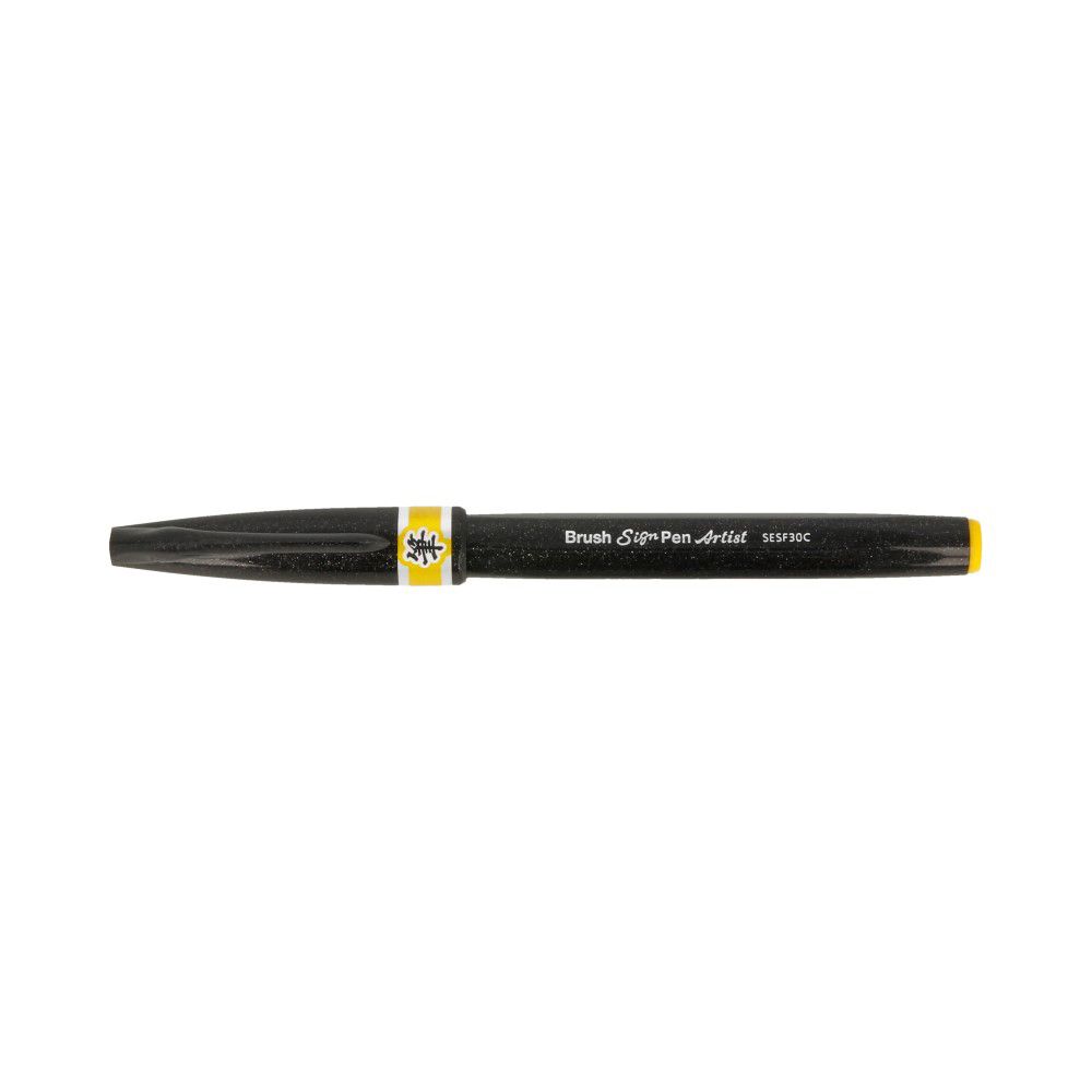 Браш пен Pentel Brush Sign Pen Artist, ultra-fine 0.5-5 мм, кисть/круглое тонкое, SESF30C-GX желтый