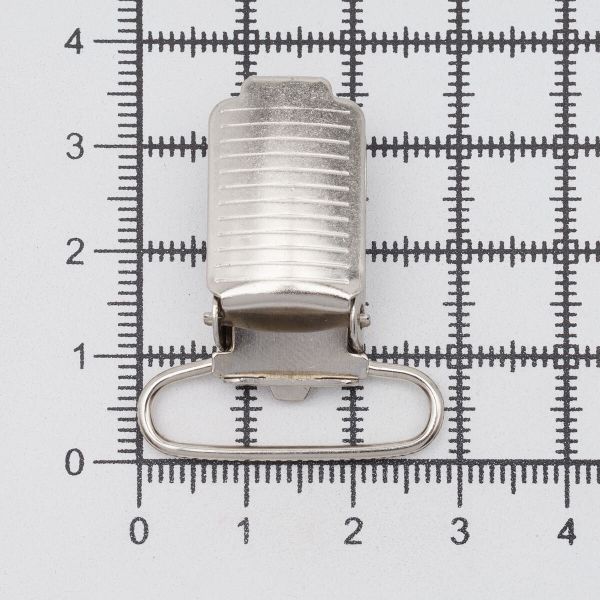 Клипса для подтяжек полоса 25.0 мм, сталь (никель), 20 шт