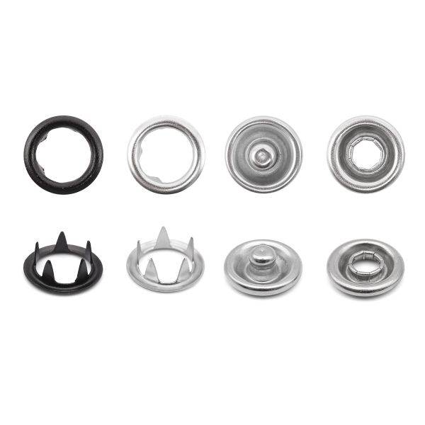 Кнопка рубашечная (джерси) открытая ⌀9.5 мм, ≈1440 шт, МЕТАЛЛ, эмаль, 322 черный матовый, NEW STAR