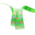 Лента репсовая (в рубчик) PREMIUM Пасха 20 мм, 22,5м (555 зеленый)