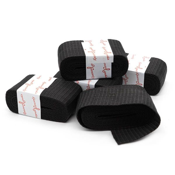 Стропа (ременная лента) 50 мм / 5х2.5 метра, толщ. 1.0 мм, [28 г/пог.м], 100% п/э, 20 черный