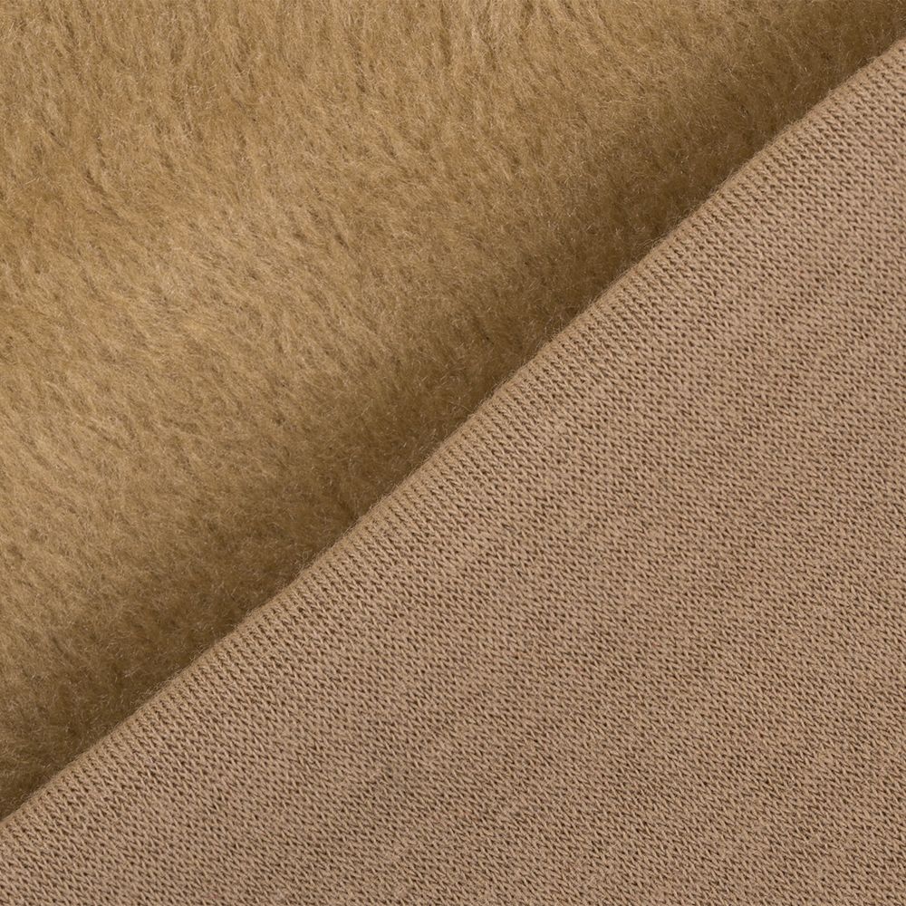 Плюш (ткань) трикотажный 390 г/м², 160 см / рул. 5 метров, 15-1114 капучино, Gamma PLF