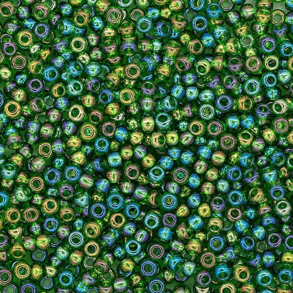 Бисер Preciosa прозрачный с радужным покрытием 10/0 (2.3 мм), 100 г (5х20 г), цв. 51120