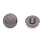 Пуговицы на ножке Полусфера 18L (11мм), металл (Pewter (олово (черный никель))), MEs-2014, 36 шт