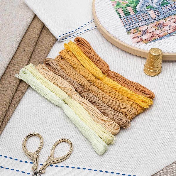 Набор хлопкового мулине Оттенки желтого, 8 шт по 8м, Bestex