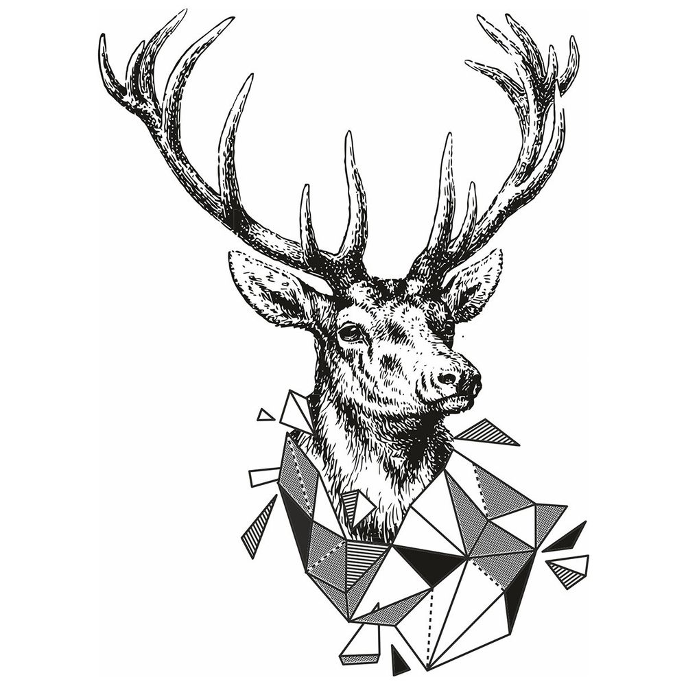 Термотрансфер №06, 1 шт, M-616 Олень 11х15 см, Gamma