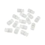 Фиксатор (зажим) для шнура пластик 1 отв., ⌀5.5 мм, 20х10 мм, цилиндр, прозрачный, 200 шт