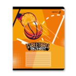 Тетрадь ученическая школьная, выборочный лак, A5+ 12 л. на скобе 65 г/м², белизна 100 %, 25 шт, клетка, 01134 Штрафной бросок, Светоч Т87