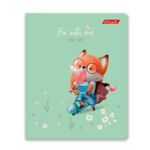 Тетрадь ученическая общая, глянцевая ламинация, A5+ 48 л. на скобе 65 г/м², белизна 100%, 10 шт, клетка в термоусадочной пленке, 000740 Забавный лис, Светоч 48ТЕТк-004