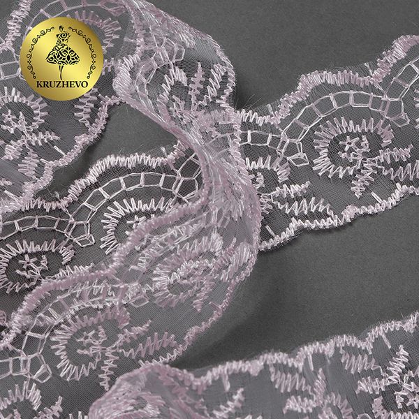 Кружево капроновое 45 мм / 9.14 м, TBS.30010 цв.147 (233) розовый, Kruzhevo