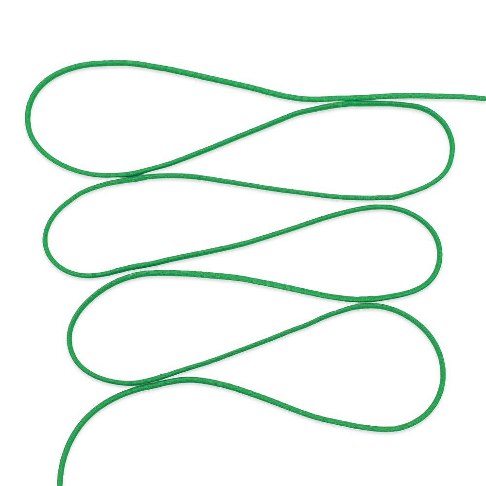 Резинка шляпная (шнур эластичный) ⌀2.0 мм / 30 метров, св.зеленый