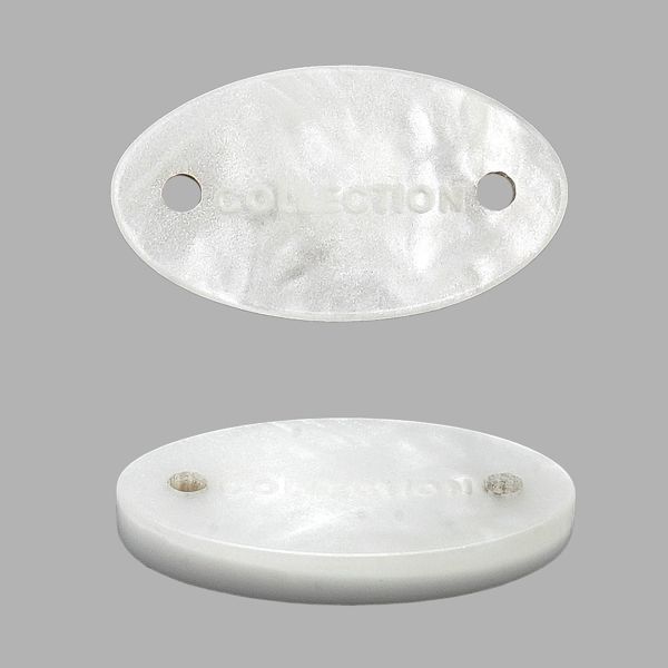 Украшение пришивное 15х9 мм, пластик, молочный, СВ_Т-24, 36 шт