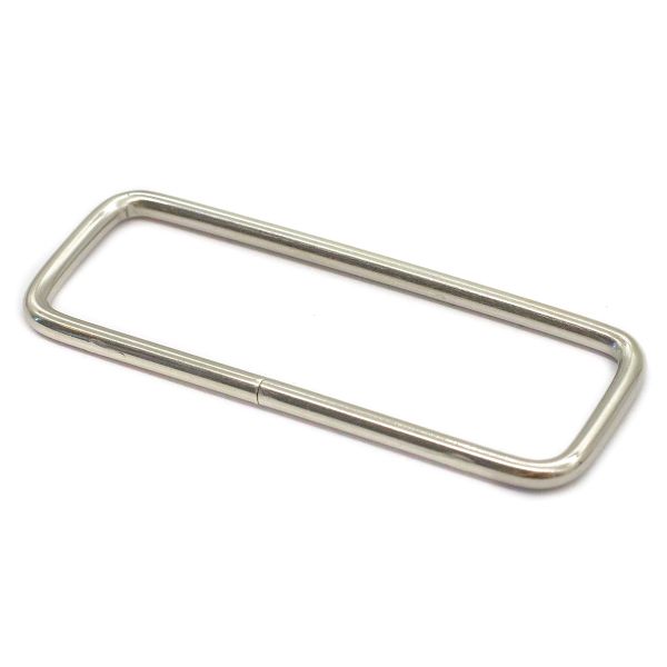 Рамка прямоугольная металл 50х2,5х15 мм, никель, 100 шт