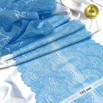 Кружево бельевое эластичное 195 мм / 10 м, цв.F198 голубой, Kruzhevo