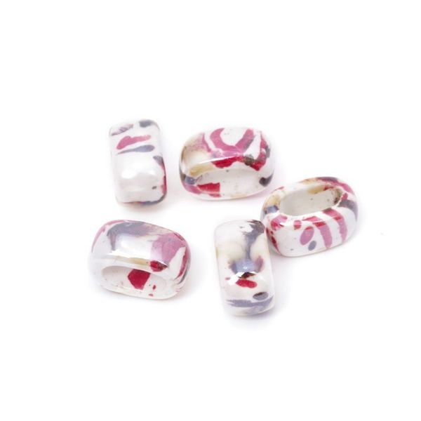 Бусины керамика 15х8 мм, цв. 006, 5 шт, Tesoro