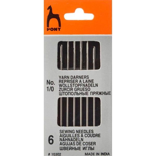 Иглы ручные ремонтные универсальные №1/0,6 шт, Pony