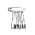 Булавки английские l=18 мм, в футляре, серебро, 100 шт