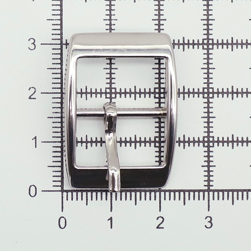 Пряжка ременная металл 18 мм (внешн. 23х32 мм), 10 шт, никель, прямоугольная, BIG