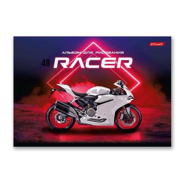 Альбом для рисования 100 г/м², A4 29х20.5 см, на скобе 48 л., 10 шт, 48АЛСК4_000261 Крутые байки, Светоч