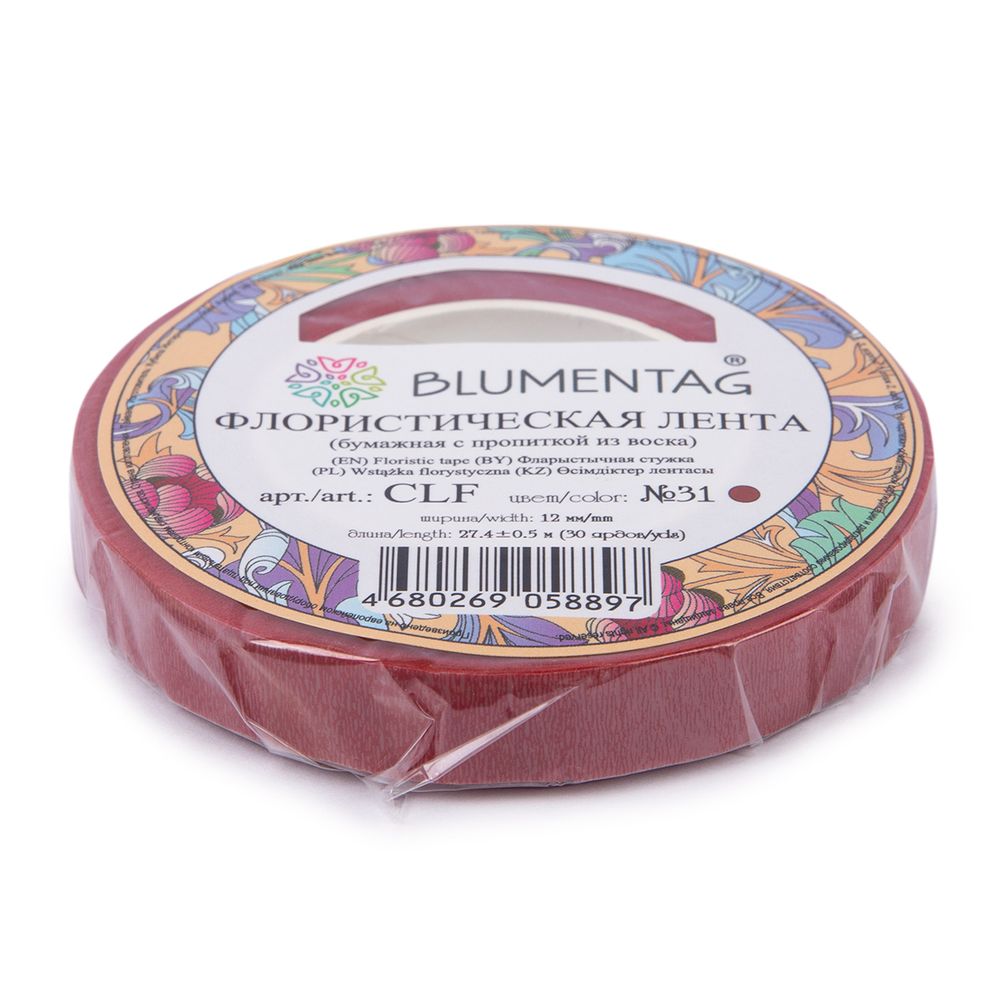 Флористическая лента 27.4 м, 31 красный, Blumentag CLF