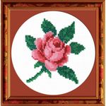 Набор для вышивания нитками РС Студия, Роза 12х12 см