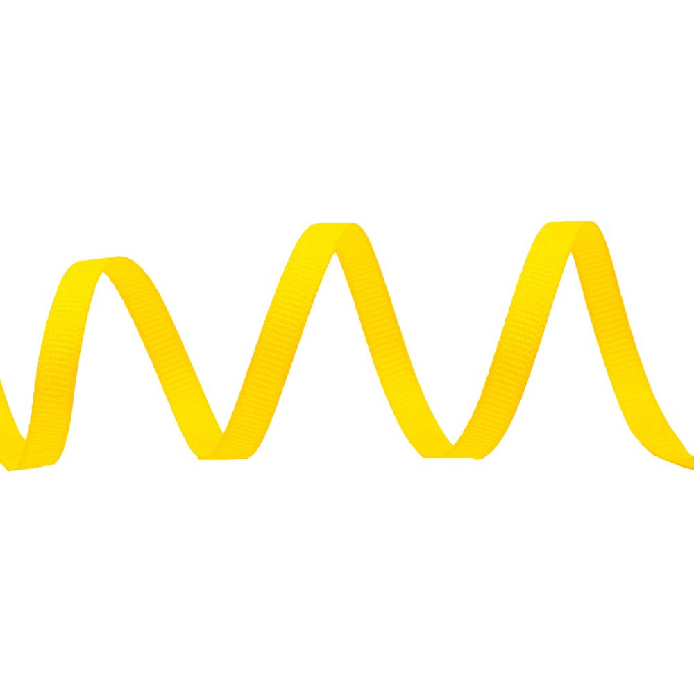 Лента репсовая (в рубчик) 6.0 мм, 25м 7702719 (645 желтый)